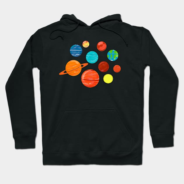 Solar System Planet Lovers Gift Idea Hoodie by dconciente
